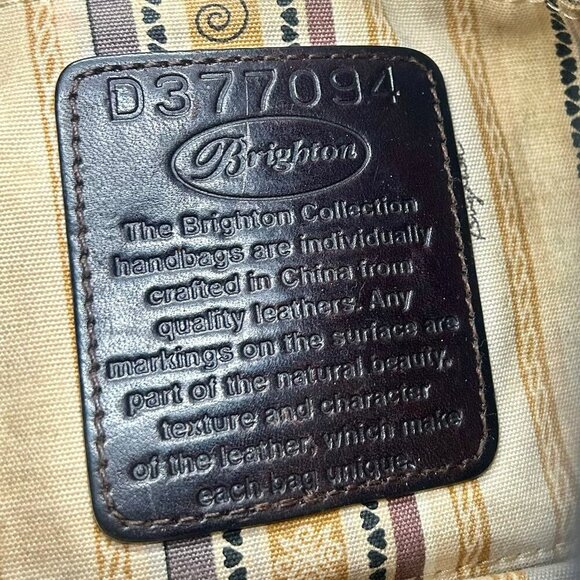 Brighton Leather Woven Tassel‎ Shoulder Bag Black Brown Rectangle Pockets Zipper - Picture 11 of 11